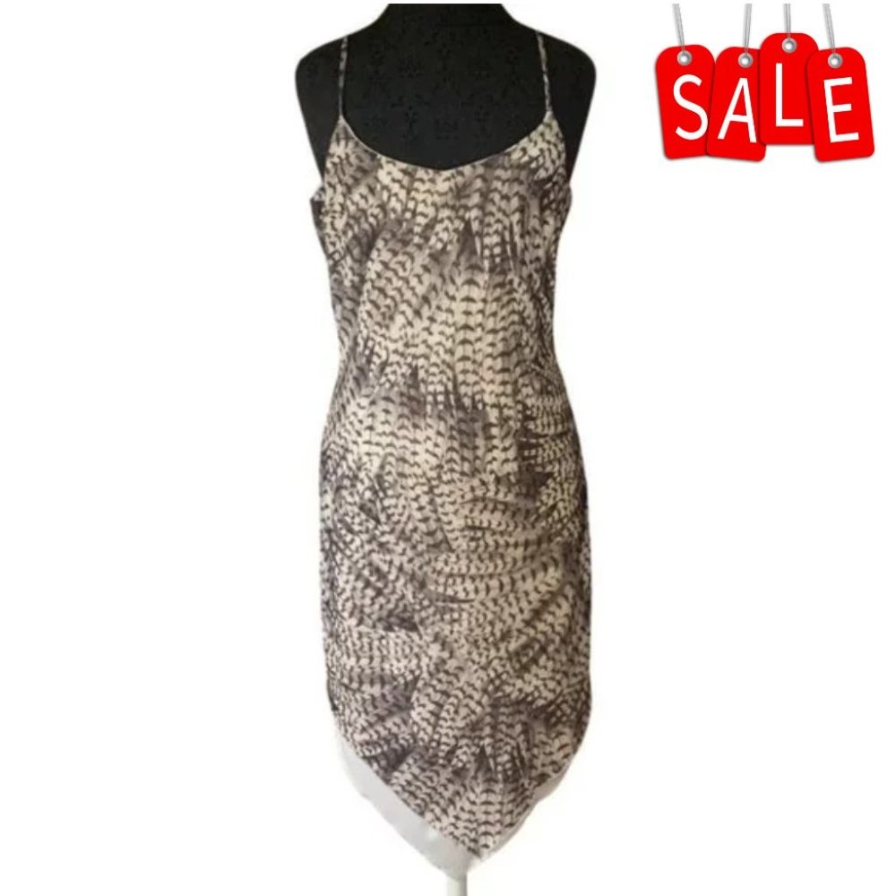 CLIENTELE FUN Animal Print Layered Stretch Dress (M)